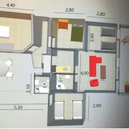 Apartment Casa Familiar Patio Y 2 Banos Con Aire Acondicionado
