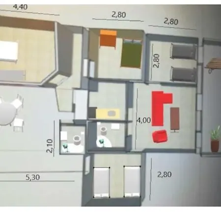 Casa Familiar Patio Y 2 Banos Con Aire Acondicionado Apartment